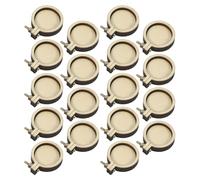 Sewroro 18pcs Mini Wooden Embroidery Hoops round Small Cross Stitch Frames 3cm X 2.5cm DIY Jewelry Pendant Craft Circles for Sewing and Ornament Making