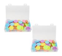 Sewroro 2 Boxes Counters for Math Addition and Subtraction Games Math Manipulative Counting Games Counting Activities Plastic Coins Counters Manipulatives Kit