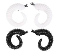 Sewroro 2 Pairs Sheep Horn Headbands Unique Fancy Hair Accessories Lightweight Plastic Sheep Horn Hairpin Clip Grab Attention for Fancy Dress Party Easter