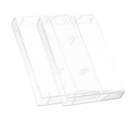 Sewroro 2 Pcs Clear Cassette Tape Storage Box Plastic Protective Covers for Audio and Voice Recording Tapes Compact Transparent Holder for Music and Small Item Organization
