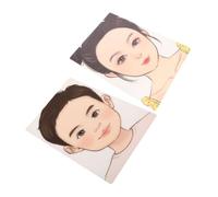 Sewroro 2 Pcs Reusable Face Paint Practice Board for Realistic Silicone Mannequin Head Template for Eyelash and Eyeshadow Training Washable and Durable Makeup Practice Face