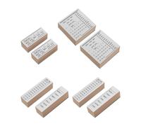 Sewroro 2 Sets Wood Journal Stamps for Cards Making and Memo Decoration, Impressions with Vintage Style, Fine Pattern, Suitable for Invitation Cards and Journal Making, for Beginners