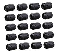 Sewroro 20 Pcs Ferrite Core Cord Ring Noise Filters with Clip-on Fasteners, Removable High-frequency Emi Rfi Suppressors for Power and Data Cables, Suitable for Cable Noise Reduction in Electronics