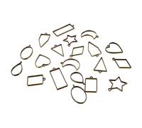 Sewroro 20 Pcs Geometry Theme Hollow Out Pendants DIY Jewelry Making Adornments Premium Rotating Designs for Bracelets Necklaces Keychains and More