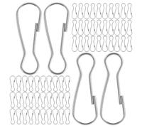 Sewroro 200pcs Stainless Steel Snap Hooks 2.8cm Heavy Duty Metal Keychain Spring Clips for Flag Pole Rope Lanyard Attachment and Festival Hanging Accessories