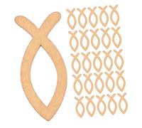 Sewroro 200pcs Wooden Fish Cutouts Mediterranean Style DIY Hollow Fish Ornaments Natural Wood Texture Nautical Wall Decor for Ocean Theme Party Supplies and Crafts