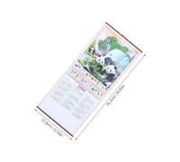 Sewroro 2026 Horse Year Chinese Wall Hanging Calendar High Definition Imitation Rattan Monthly Calendar Zodiac Feng Shui Scroll for Home Office Decoration Lunar Year Commemoration