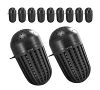 Sewroro 20pcs Fishing Bait Trap Black Plastic Wear Resistant Lightweight | Stores Bait for Few Days, Easy to Use, Live Bait Bucket Style, for Carp and Minnow