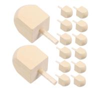 Sewroro 20pcs Hanukkah Wooden Dreidels Bulk Blank Spinning Tops for DIY Crafts Educational Holiday Decorations Traditional Cultural Game Supplies