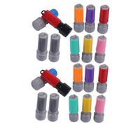 Sewroro 20pcs Multi-use Blank Seal Stamp Cases for Crafting Portable Plastic Round Stamp Shells for DIY Engraving for Card Making