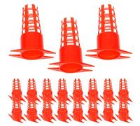 Sewroro 20pcs Plastic Queen Cell Protective Cage with Double-edge Sharp Corner Guard Breeding Cage for Hive Management and Bee Colony Protection