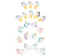 Sewroro 20pcs Resin Charms Cartoon Unicorn Shape Slices DIY Unicorn Charm Flatback Design Long Serving Life for Scrapbooking Birthday Boutique Picture Frame Color Assorted style