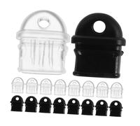 Sewroro 20pcs Type-c Dust Plugs for Mobile Phones Universal Charging Port Protectors Black Dustproof Accessories for Smartphones
