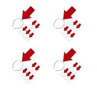 Sewroro 24 Pcs Funny Arrow Headband and Adults, Comfortable Cloth and Plastic Material, Easy to Match Halloween Hair Accessory for Birthday Parties and Photo Props