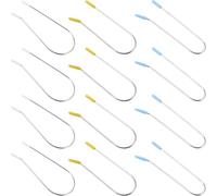 Sewroro 24Pcs Hair Curler Roller Replacement Clips Roller Jaw Clamps 2.95X1.38X0.08In Stainless Steel Safe Reusable for Women Girls Hair Styling at Home