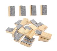 Sewroro 24pcs Small Felt Chalkboard Erasers with Wood Handle Chalk Cleaner for Teachers Students Office Use Portable and Comfortable Grip for Smooth Blackboard Cleaning