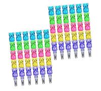 Sewroro 24pcs Stackable Bear Shaped Pencils for Detachable Cartoon Pencils for Drawing Writing School Supplies Birthday Party Favor Lightweight and