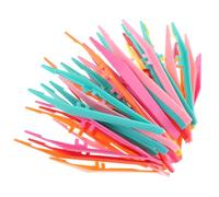 Sewroro 25Pcs Plastic Flat Head Tweezers for Beading and Science Experiments Safe Non-Sharp Craft Tools for Classroom Home and Kindergarten Use Mixed Colors for Boys
