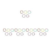 Sewroro 25pcs Wear-resistant Polymer Clay Bracelets Portable Elastic Beaded Wristbands with Fruit Slice and Faux Pearl Designs Delicate Unisex Jewelry for Everyday Wear