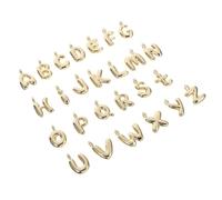 Sewroro 26 Pcs Gold Plated Letter Charms Necklace Mini Alphabet Pendants for Women Durable Initial Accessories with Polished Shine Versatile Stylish Jewelry for Parties and Gifts