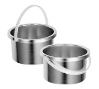 Sewroro 2pcs 500ML Aluminum Wax Melting Inner Pot Replacement for Wax Warmer Machine Hard Melting Bowl Liner for Hair Removal Salon and Home Use Melt Warmer Parts