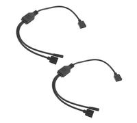 Sewroro 2pcs Argb Splitter Cable to Addressable Rgb Extension Cord for Motherboard Sync Compatible with Computer Chassis CPU Cooler and Argb Fans High Speed Data Transmission