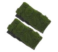 Sewroro 2pcs Artificial Moss Mat 30x30cm Faux Green Simulation Moss Turf for Indoor Outdoor Fairy Garden Wedding Home Office Patio Decor DIY Craft