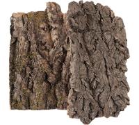 Sewroro 2pcs Bark Reptile Platform for Aquarium and Pet Breeding Cage, Creative Landscape Decoration with Coffee Colour, Lizard Hiding Bark for Bearded Dragon and Reptiles