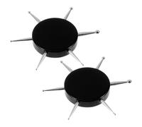 Sewroro 2pcs Black Circular Dotting Tool Nail Art Pen 6 Sizes Tips for Manicure Painting, Multi-Functional Nail Art Dotting and Clay Craft Stylus, Small Manicure Supplies for Precise