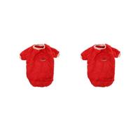 Sewroro 2pcs Cartoon Pet Dog Costume Warm Apparel with Cute Fruit Pattern Soft Autumn Winter Clothes for Small to Large Puppies and Dogs Red Xl