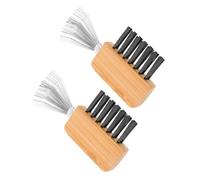 Sewroro 2pcs Comb Cleaning Brush Rakes Portable Hair Remover Tool for Ikebana Flower Frogs Curling Brushes Maintenance Safe Innovative Design for Home Salon Use