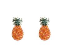 Sewroro 2pcs Crystal Pineapple Brooch Elegant Fruit Jewelry Pin with Bling Rhinestones Stylish Collar Lapel Pins for Cardigan Shawl Sweater Hat Accessories for Wedding Luau Party and Daily