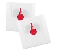 Sewroro 2Pcs Emergency Call Button for Seniors Manual Alarm Device with Key Switch Wall Mounted Emergency Button for Caregivers Easy Installation for Elderly Alert Critical Situations