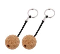 Sewroro 2pcs Floating Cork Ball Keychain for Sailing and Outdoors, Easy to Carry and Floating Wooden Ball Keyring, Lightweight Boat Key Accessory for Kayaking and Fishing