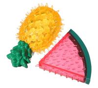 Sewroro 2pcs Freezable Dog Cooling Chew for Puppies, Fruit-Shaped Ice Cube Water Cooling Teethers, Interactive Puppy Training Supplies for Summer