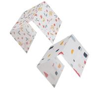 Sewroro 2pcs Fridge Can Organiser Hanging Bags with Printed Geometric Designs, Peva Refrigerator Covering Bags Featuring Creative Side Pockets, Easy to Clean and Keeps Kitchen Tidy,