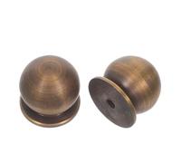 Sewroro 2pcs Golden Copper Ball Shape Door Pull Handle for Cabinet and Drawer, Comfortable to Hold and Easy to Install Furniture Pull, Replacement Hardware Preventing Door Panel Damage
