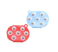Sewroro 2pcs Handheld Seven Steel Beads Massagers for Deep Tissue Muscle Relief Portable Rolling Massage Balls for Neck Back Shoulder Arm Skin Tightening Compact Body Massager Random Color