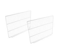 Sewroro 2pcs Heavy-duty Metal Refrigerator Shelf Separator Freezer Replacement Racks with Open Design for Improved Air Circulation Sturdy Fridge Organizer Panels to Maximize Storage Space