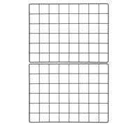 Sewroro 2PCS Nordic Style Metal Grid Wall Panel 30×40cm Iron Photo Display Rack Wall Hanging Mesh for Home and Office Decor