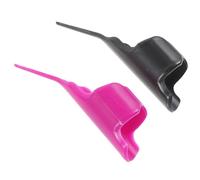Sewroro 2Pcs Plastic Sewing Finger Protectors Thread Controller Sewing Tools for DIY Fabric Craft with Awl and Fabric Pusher Practical Finger Guard for Accurate Seam Pressing