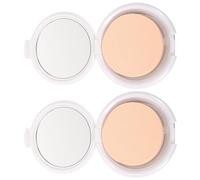 Sewroro 2pcs Powder Puff Packaging Box round Cosmetic Case for Cushion Foundation Portable Makeup Foundation Case Loose Powder Puff Box Empty for Travel