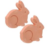 Sewroro 2pcs Rabbit-shaped Terracotta Bread Warmer Stone for Sourdough Pastry Biscuit Food Storage Natural Clay Insulated Bread Basket Keeper for Family Meals and Party Table Serving