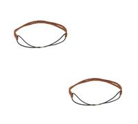 Sewroro 2pcs Retro Suede Handwoven Twisted Braid Hairband Stylish Braided Headband for Women with Decorative Suede Trim