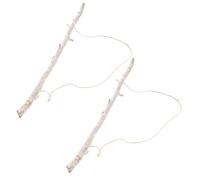 Sewroro 2pcs Rustic Wooden Rod Wall Hanging Decor with Artistic Detailing, Boho Farmhouse Style Driftwood Branches for Versatile Decoration in Living Spaces and Kitchen