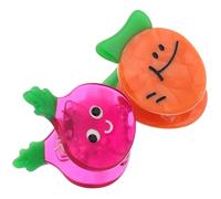 Sewroro 2pcs Small Acetic Acid Hair Clips for Women and Mini Carrot and Onion Shaped Claw Clips Stylish and Multifunctional Hair Accessories for Weddings and Daily Life
