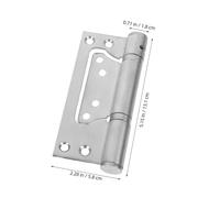 Sewroro 2pcs Stainless Steel Hidden Door Closer Hinges Non Mortise Hydraulic Bifold Hardware for Interior Wood Doors Residential Commercial Use