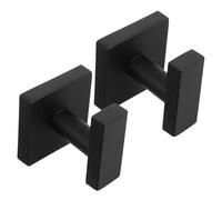 Sewroro 2pcs Stainless Steel Towel Hooks Square Matte Bathroom Coat Robe Holder Heavy Duty Entryway Wall Mount Hanger for Kitchen Bedroom Closet