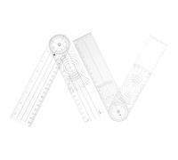 Sewroro 2Pcs Transparent Medical Goniometer Ruler Plastic Protractor for Orthopedic Measurement Spinal Therapy Physical Rehabilitation and Accurate Angle Assessment