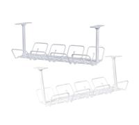 Sewroro 2pcs Under Desk Cable Management Tray Durable Wire Organizer Rack for Office Design Cord Storage with Strong Load Bearing Capacity Practical Desk Cable Holder for Neat Wire